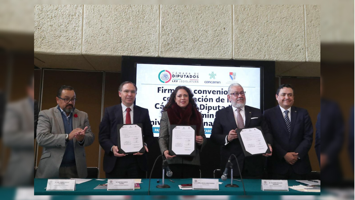 Firman Concamin y Universidad Panamericana convenio con Cámara de Diputados