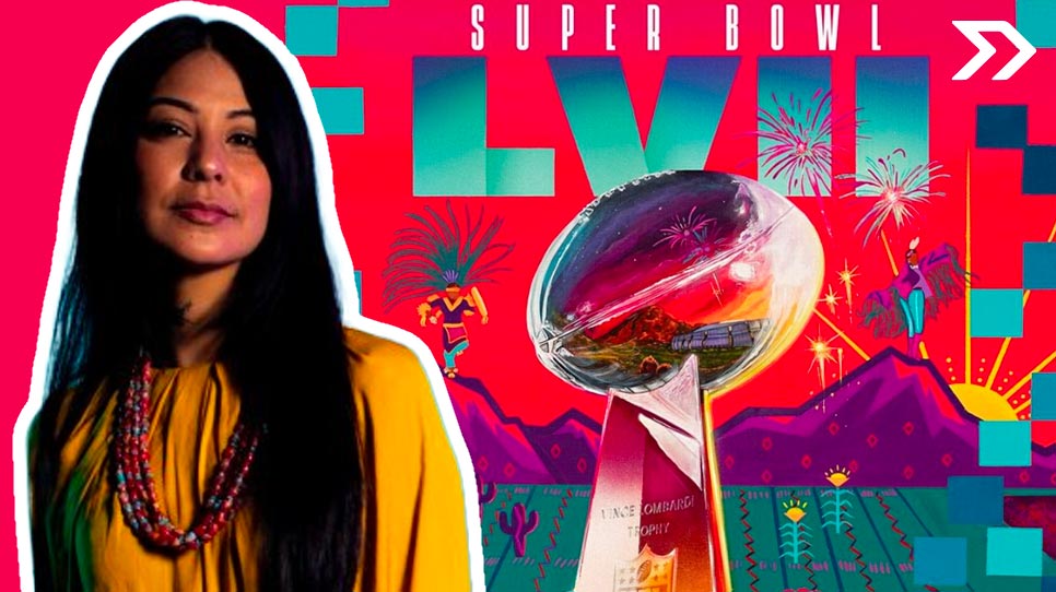 Artista chicana e indígena es elegida para diseñar visuales de Super Bowl