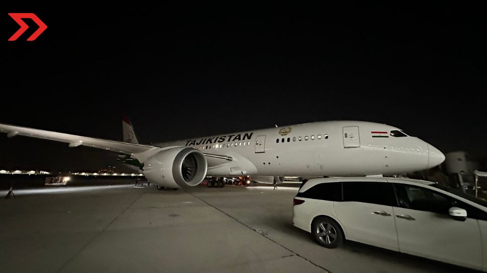 Así luce el avión presidencial de México en Tayikistán