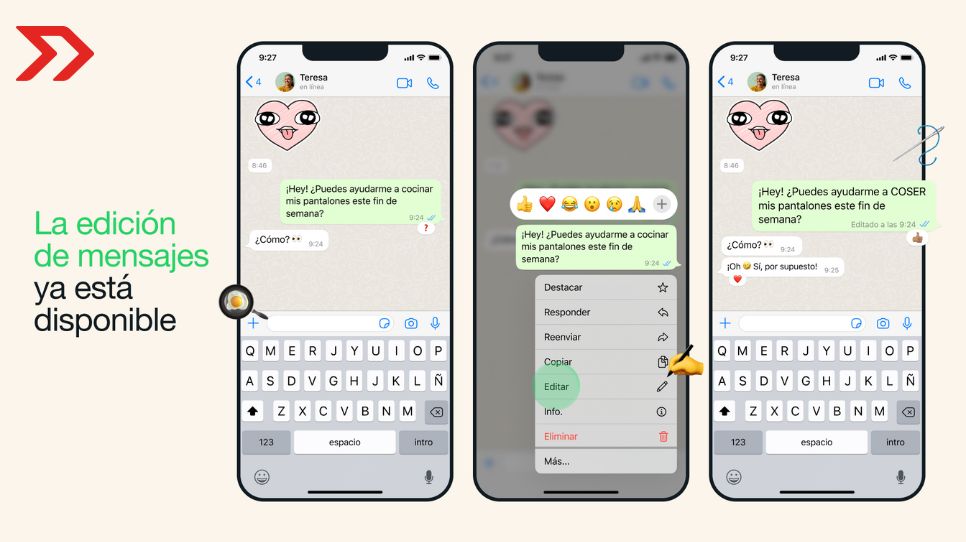 WhatsApp: así puedes editar los mensajes enviados