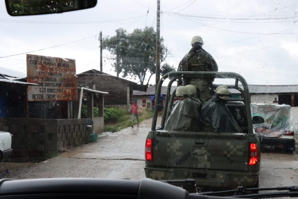 Constatan Sedena y Guardia Nacional actividad normal en cabecera municipal de Pantelhó 0