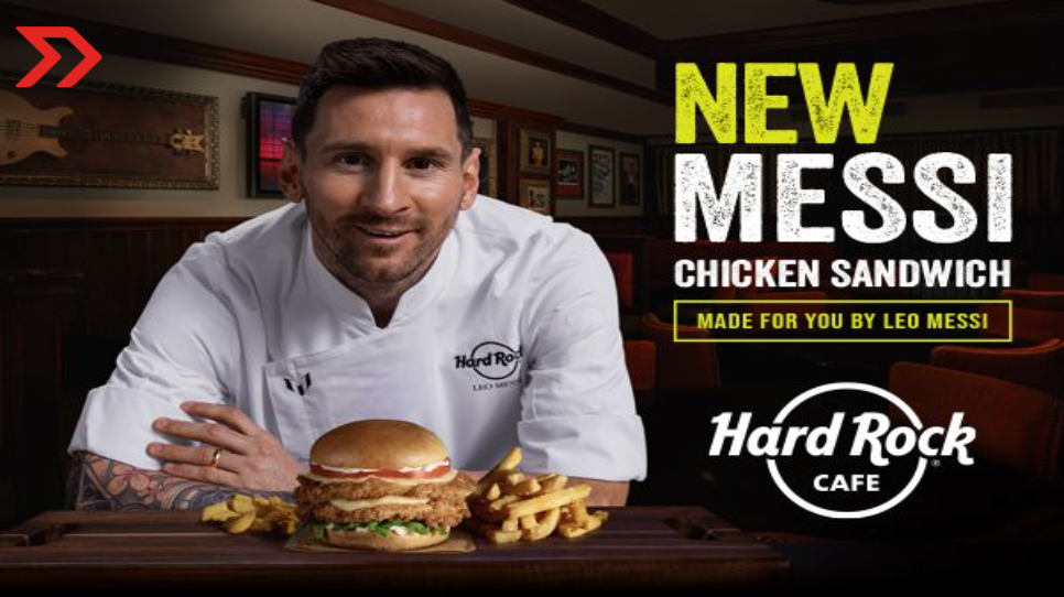 Lionel Messi se vuelve chef y crea su propio sándwich para Hard Rock Café