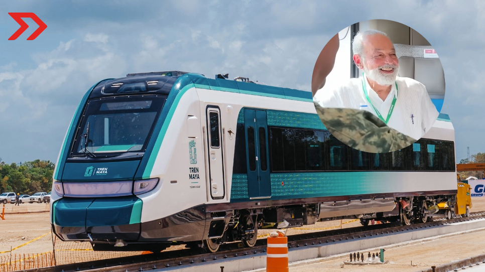 Difunden video de recorrido en el Tren Maya con Carlos Slim a bordo