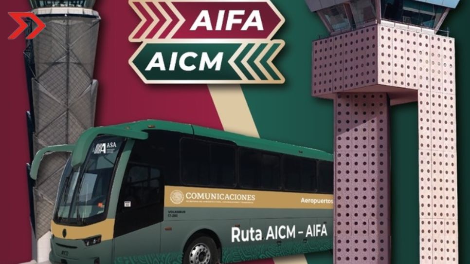 Servicio de autobuses entre aeropuertos AICM al AIFA