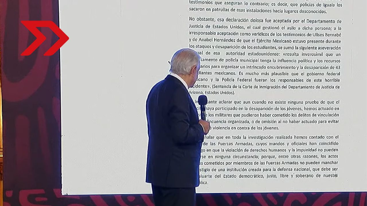 Ayotzinapa: AMLO asegura que el Ejército no participó en la desaparición de los 43 estudiantes