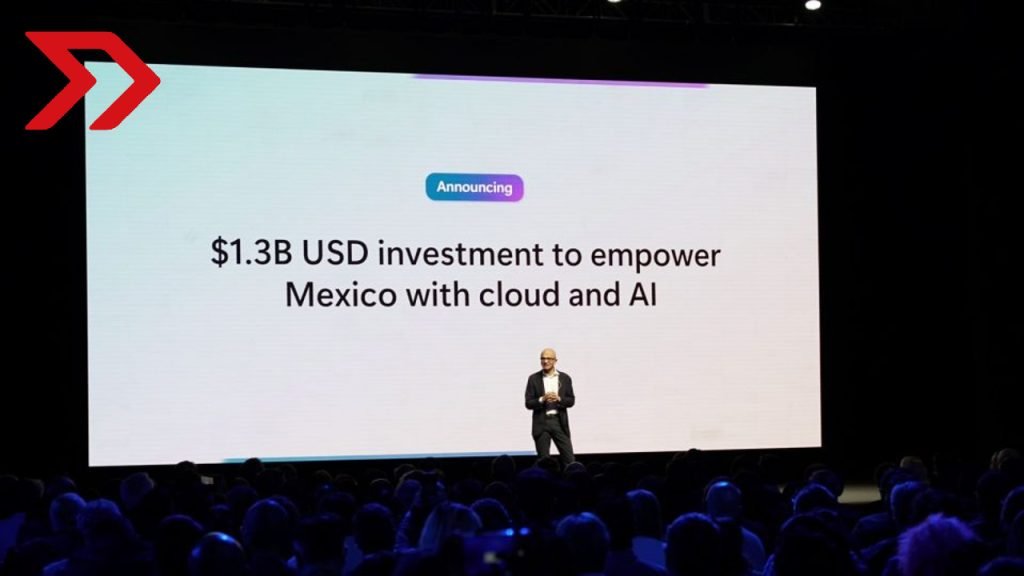 Microsoft invertirá 1,300 millones de dólares en infraestructura de IA en México, capacitando a 5 millones de personas y apoyando a PyMEs.