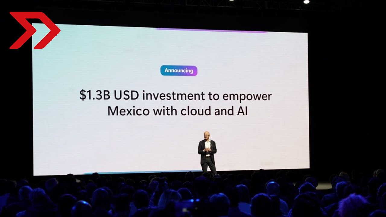 Microsoft anuncia inversión de mil 300 millones de dólares en IA y tecnología para México