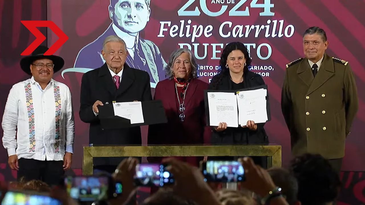 Última mañanera: AMLO firma reforma constitucional de la Guardia Nacional y la de pueblos indígenas