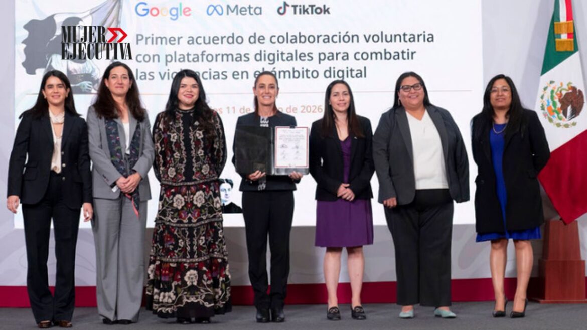 Gobierno de México firma acuerdo con Google, Meta y TikTok para combatir violencia digital contra las mujeres